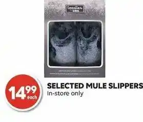Shoppers Drug Mart Selected mule slippers offer