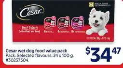 Walmart Cesar wet dog food value pack offer