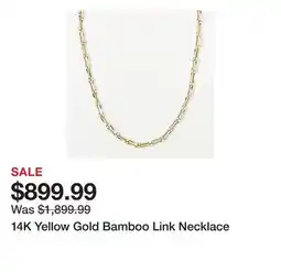 TSC Stores 14K Yellow Gold Bamboo Link Necklace offer