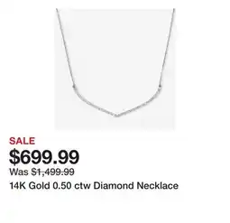 TSC Stores 14K Gold 0.50 ctw Diamond Necklace offer