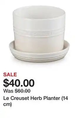 TSC Stores Le Creuset Herb Planter (14 cm) offer
