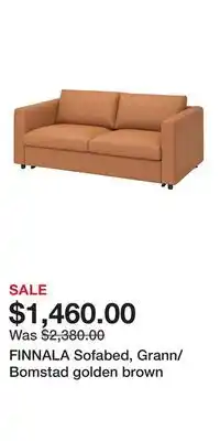 IKEA FINNALA Sofabed, Grann/Bomstad golden brown offer