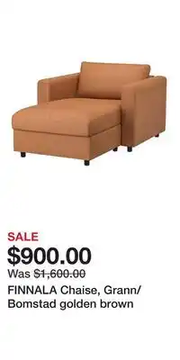 IKEA FINNALA Chaise, Grann/Bomstad golden brown offer
