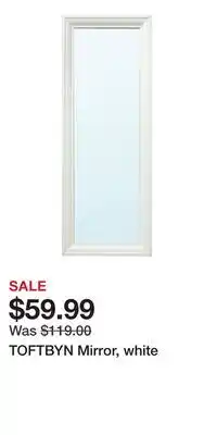 IKEA TOFTBYN Mirror, white offer