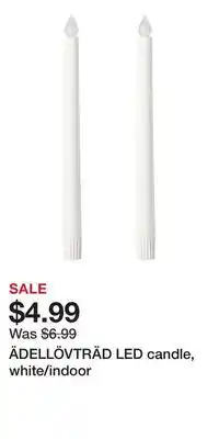 IKEA ÄDELLÖVTRÄD LED candle, white/indoor offer