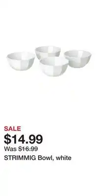 IKEA STRIMMIG Bowl, white offer