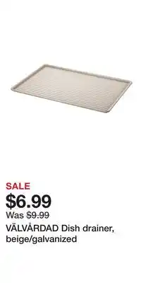 IKEA VÄLVÅRDAD Dish drainer, beige/galvanized offer
