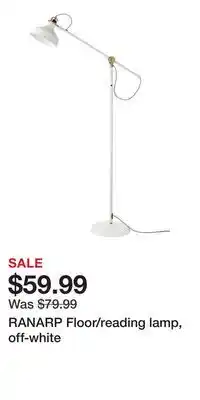 IKEA RANARP Floor/reading lamp, off-white offer