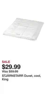 IKEA STJÄRNSTARR Duvet, cool, King offer