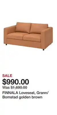 IKEA FINNALA Loveseat, Grann/Bomstad golden brown offer
