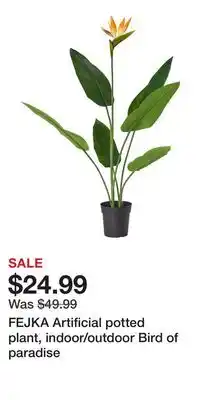 IKEA FEJKA Artificial potted plant, indoor/outdoor Bird of paradise offer