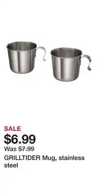 IKEA GRILLTIDER Mug, stainless steel offer