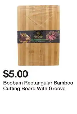 Dollarama Boobam Rectangular Bamboo Cutting Board With Groove offer
