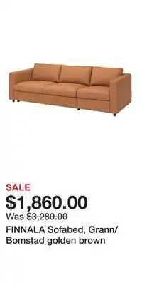 IKEA FINNALA Sofabed, Grann/Bomstad golden brown offer