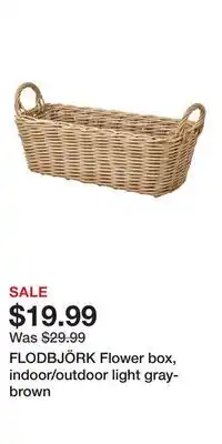 IKEA FLODBJÖRK Flower box, indoor/outdoor light gray-brown offer