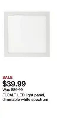 IKEA FLOALT LED light panel, dimmable white spectrum offer