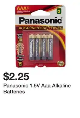 Dollarama Panasonic 1.5V Aaa Alkaline Batteries offer