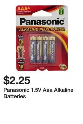 Dollarama Panasonic 1.5V Aaa Alkaline Batteries offer