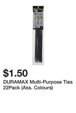 Dollarama DURAMAX Multi-Purpose Ties 22Pack (Ass. Colours) offer