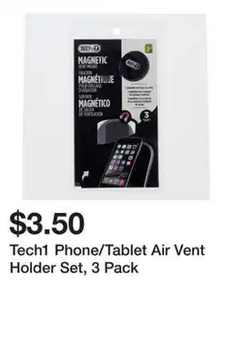 Dollarama Tech1 Phone/Tablet Air Vent Holder Set, 3 Pack offer