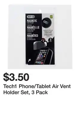 Dollarama Tech1 Phone/Tablet Air Vent Holder Set, 3 Pack offer