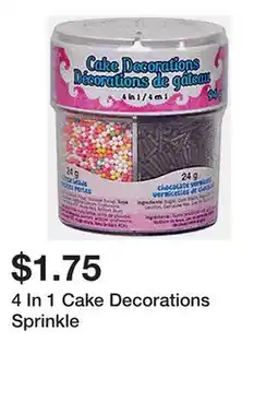 Dollarama 4 In 1 Cake Decorations Sprinkle offer