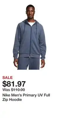Sport Chek Nike Men's Primary UV Full Zip Hoodie offer
