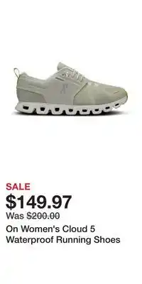 Sport Chek On Women's Cloud 5 Waterproof Running Shoes offer