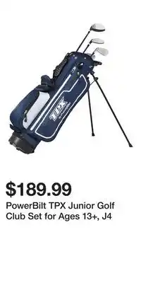 Sport Chek PowerBilt TPX Junior Golf Club Set for Ages 13+, J4 offer