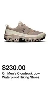 Sport Chek On Men's Cloudrock Low Waterproof Hiking Shoes offer