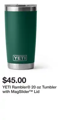Sport Chek YETI Rambler 20 oz Tumbler with MagSlider Lid offer