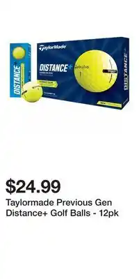 Sport Chek Taylormade Previous Gen Distance+ Golf Balls - 12pk offer