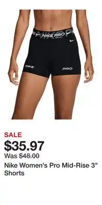 Sport Chek Nike Women's Pro Mid-Rise 3 Shorts offer
