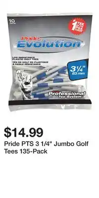 Sport Chek Pride PTS 3 1/4 Jumbo Golf Tees 135-Pack offer