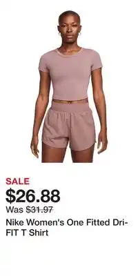 Sport Chek Nike Women's One Fitted Dri-FIT T Shirt offer