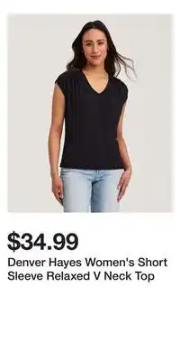 Mark's Denver Hayes Women's Short Sleeve Relaxed V Neck Top offer