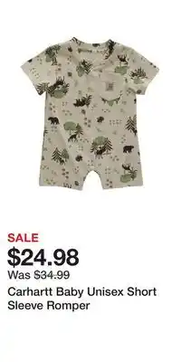 Mark's Carhartt Baby Unisex Short Sleeve Romper offer