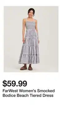 Mark's FarWest Women's Smocked Bodice Beach Tiered Dress offer
