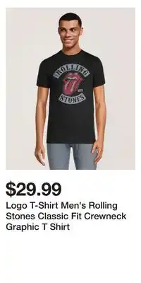 Mark's Logo T-Shirt Men's Rolling Stones Classic Fit Crewneck Graphic T Shirt offer