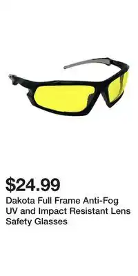 Mark's Dakota Full Frame Anti-Fog UV and Impact Resistant Lens Safety Glasses offer