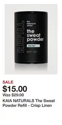 Holt Renfrew KAIA NATURALS The Sweat Powder Refill - Crisp Linen offer
