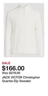 Holt Renfrew JACK VICTOR Christopher Quarter-Zip Sweater offer