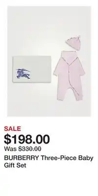 Holt Renfrew BURBERRY Three-Piece Baby Gift Set offer
