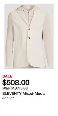 Holt Renfrew ELEVENTY Mixed-Media Jacket offer
