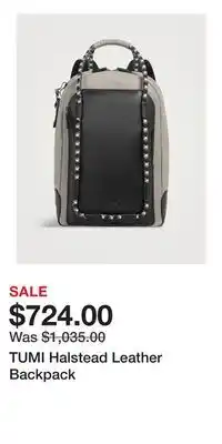 Holt Renfrew TUMI Halstead Leather Backpack offer