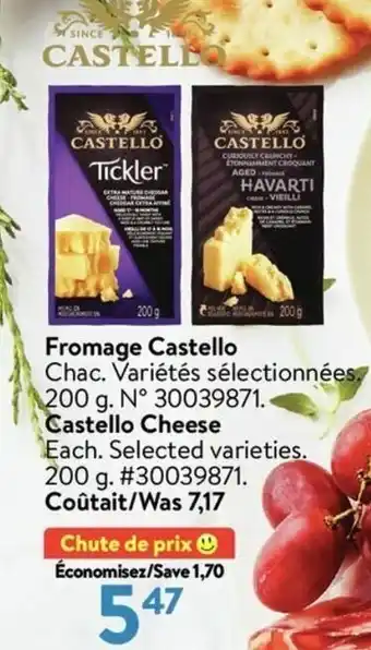Walmart Fromage castello offer