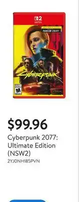 Walmart Cyberpunk 2077: Ultimate Edition (NSW2) offer