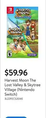 Walmart Harvest Moon The Lost Valley & Skytree Village (Nintendo Switch) offer