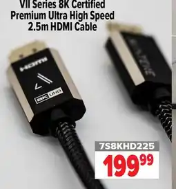 2001 Audio Video 7S8KHD225 VII Series 8K Certified Premium Ultra High Speed 2.5m HDMI Cable offer