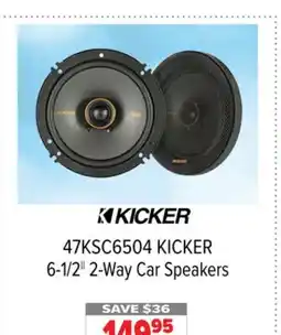2001 Audio Video 47KSC6504 KICKER 6-1/2 2-Way Car Speakers offer